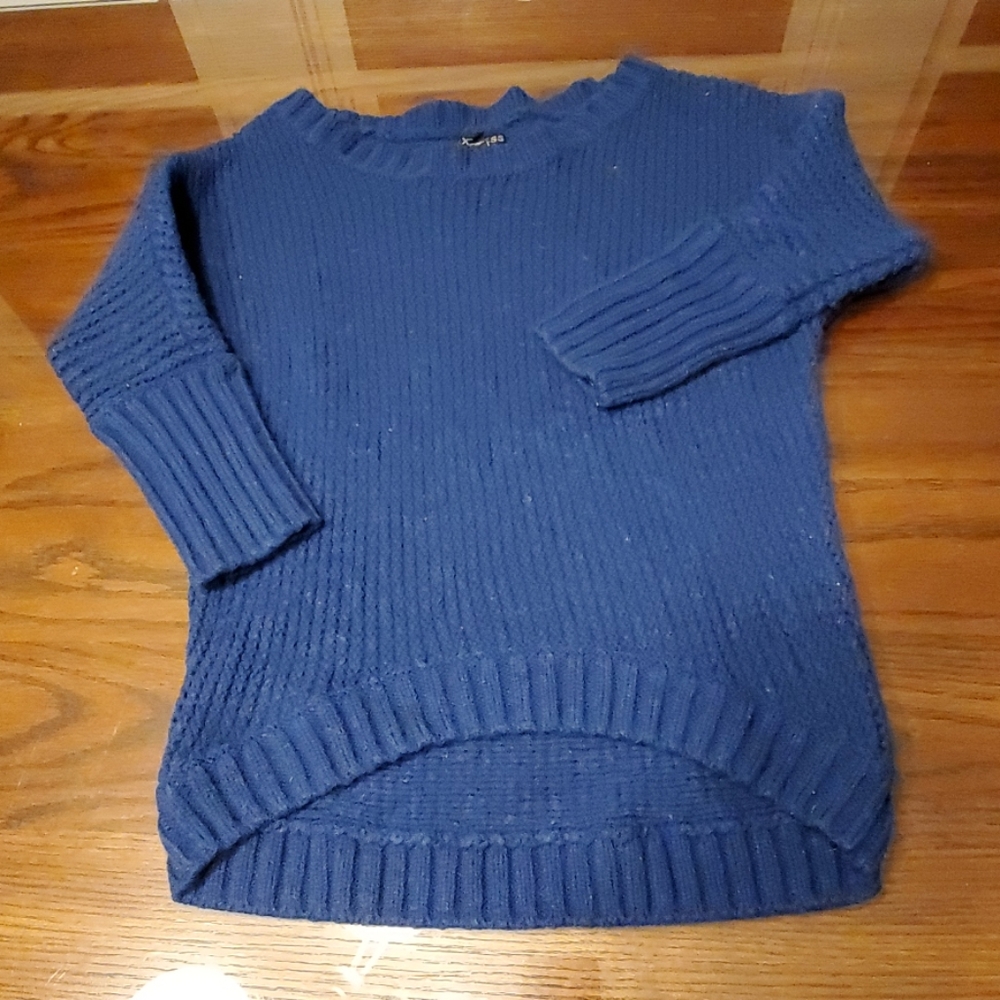 Express Navy Ribbed Sweater Size XS